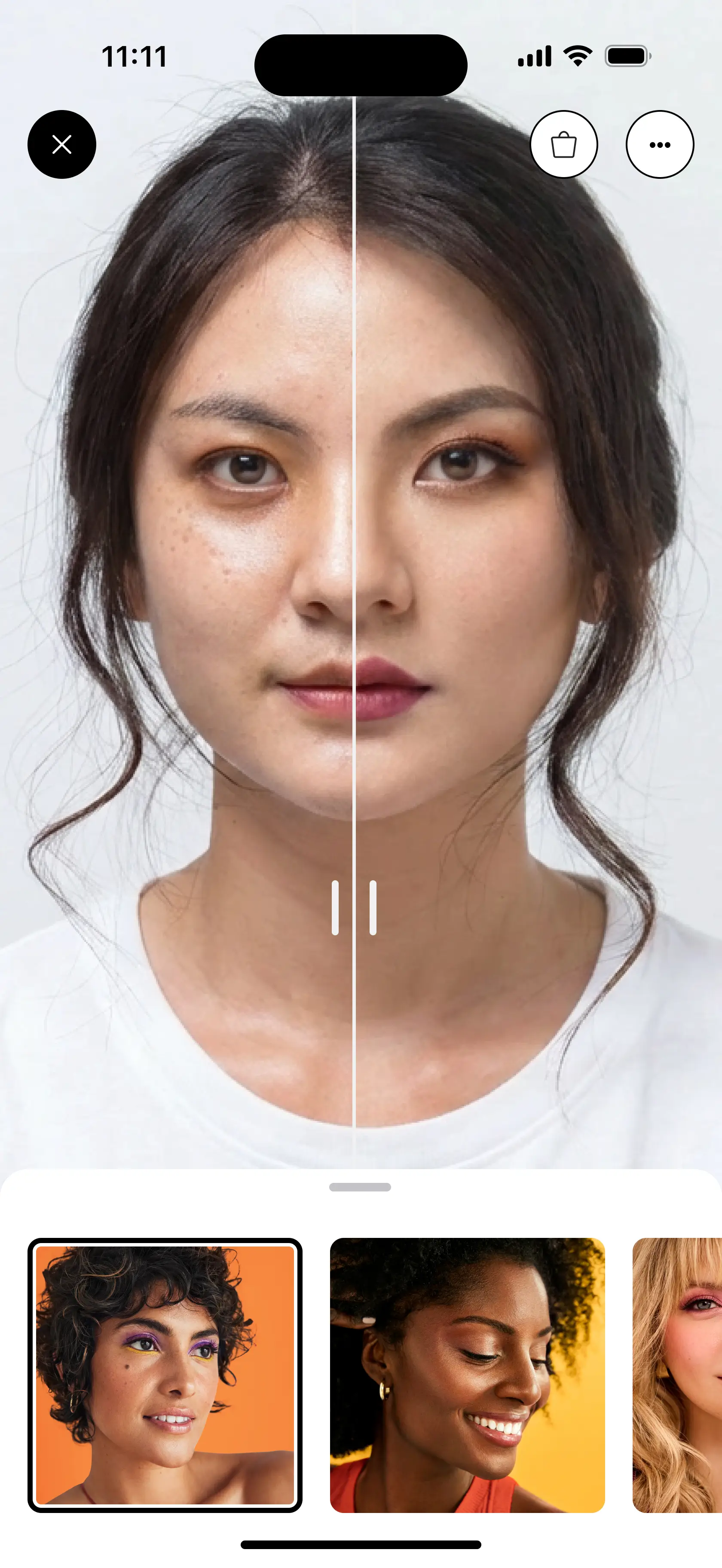 GlamLab try-on looks