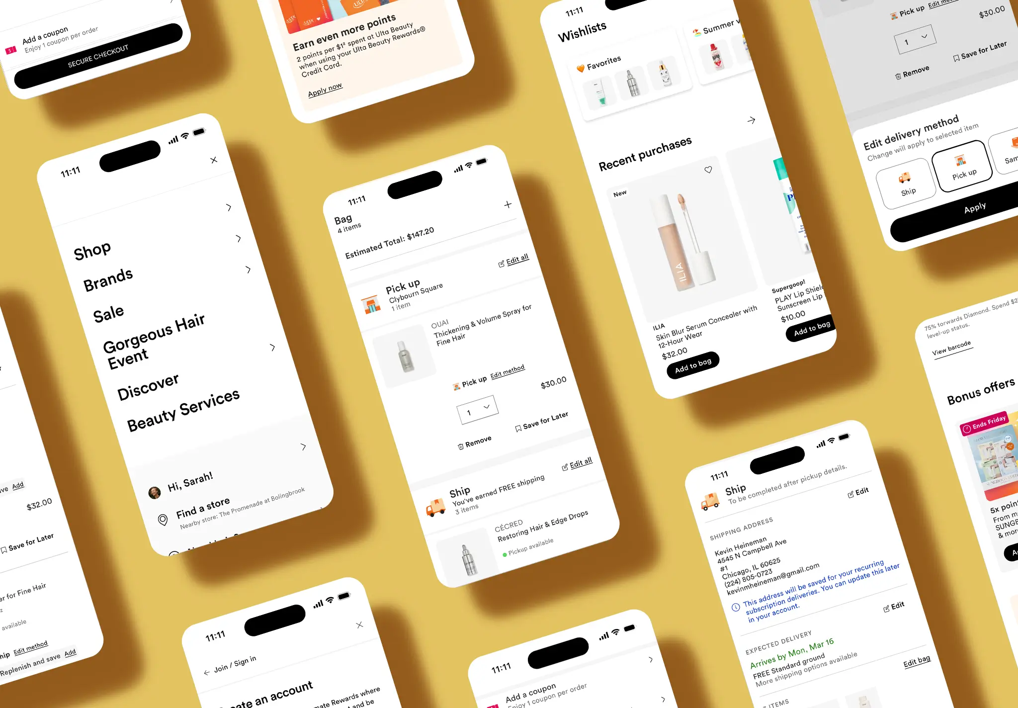 Core Shopping Screens